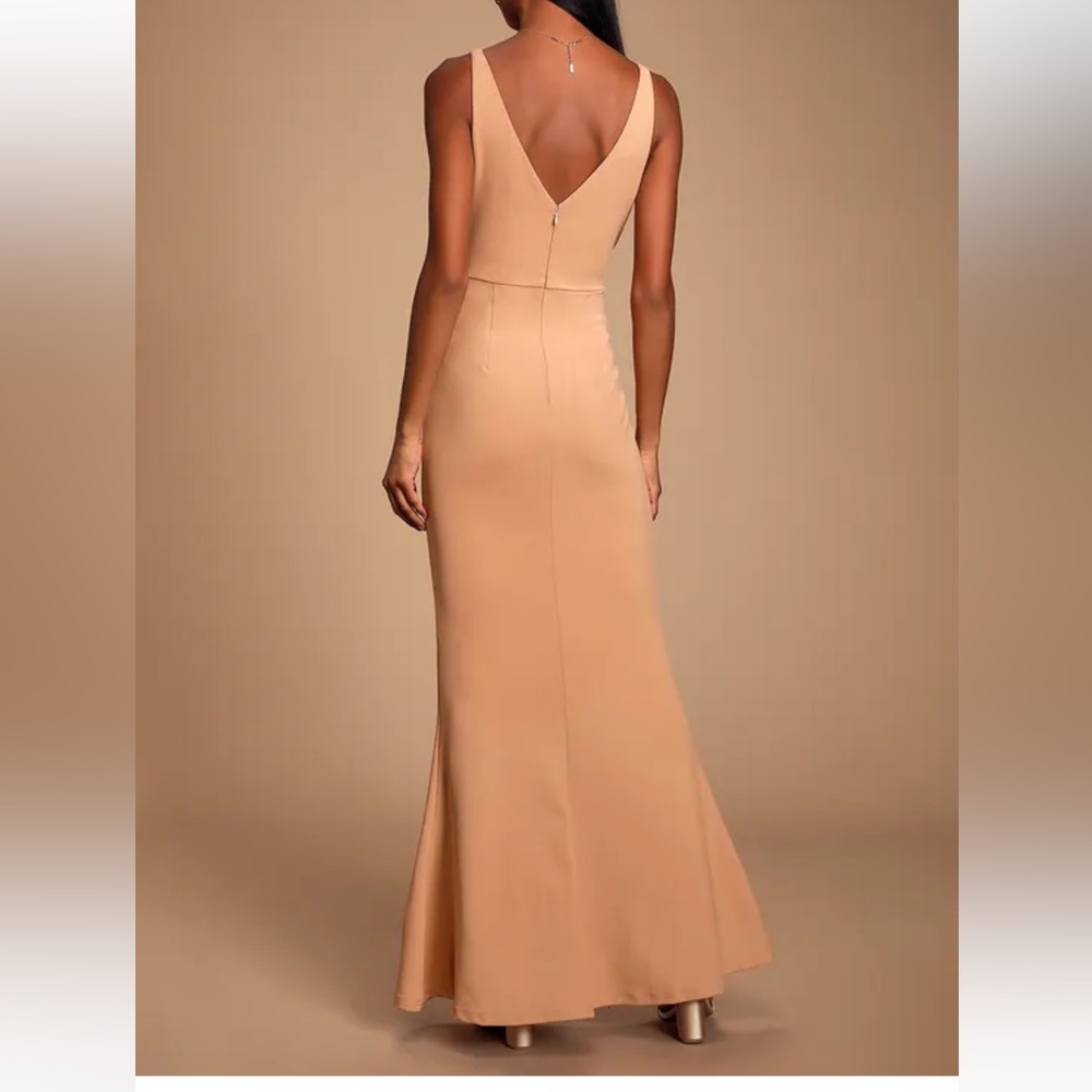Lulus Melora Nude Sleeveless Maxi Dress - Picture 2 of 3